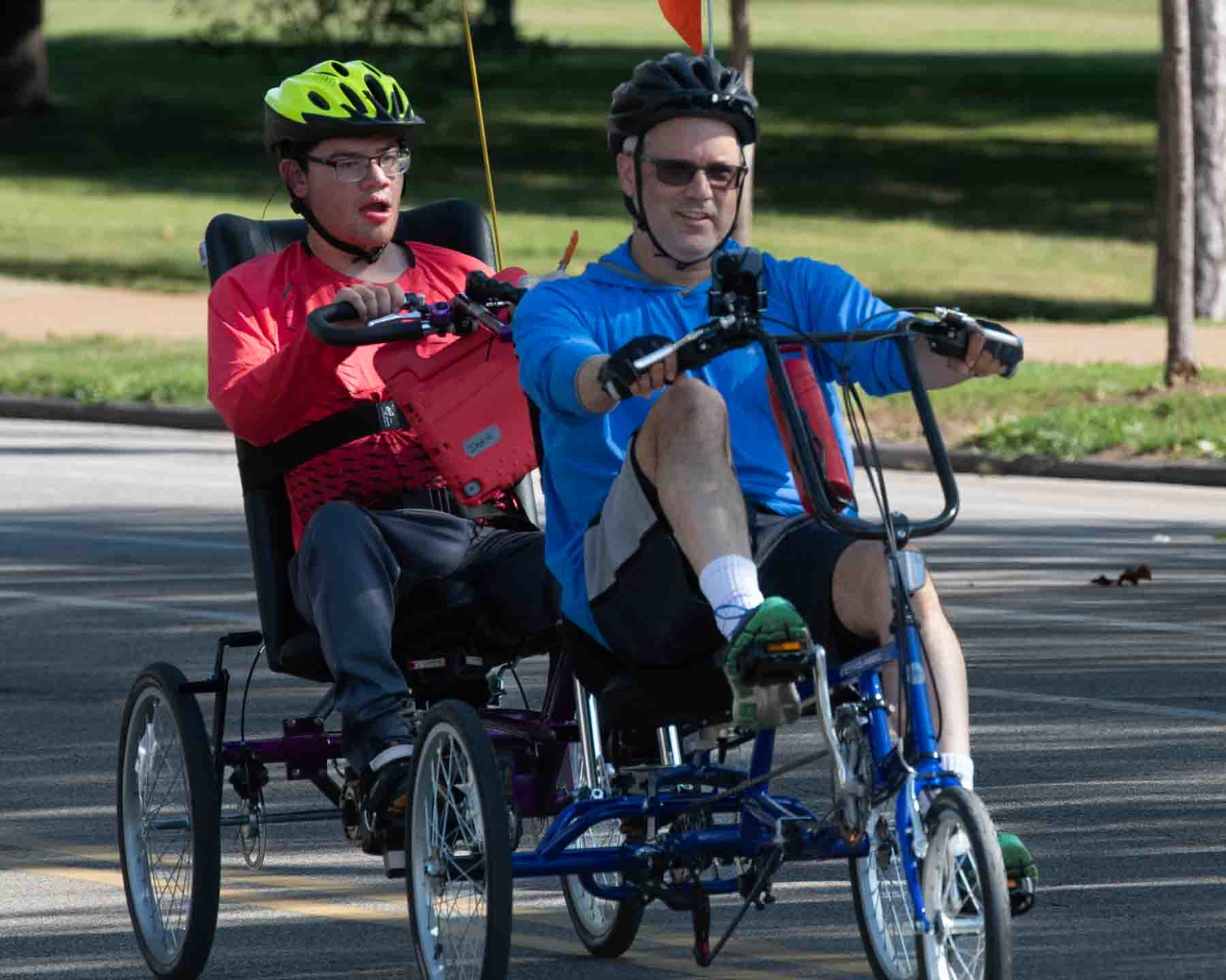 Adapted tandem at the Gateway Cup Ride to Unite